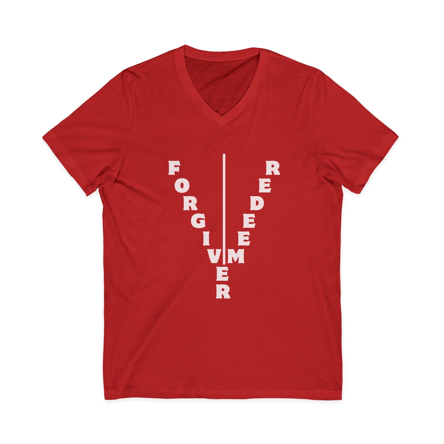 Unisex Jersey Short Sleeve V-Neck Tee