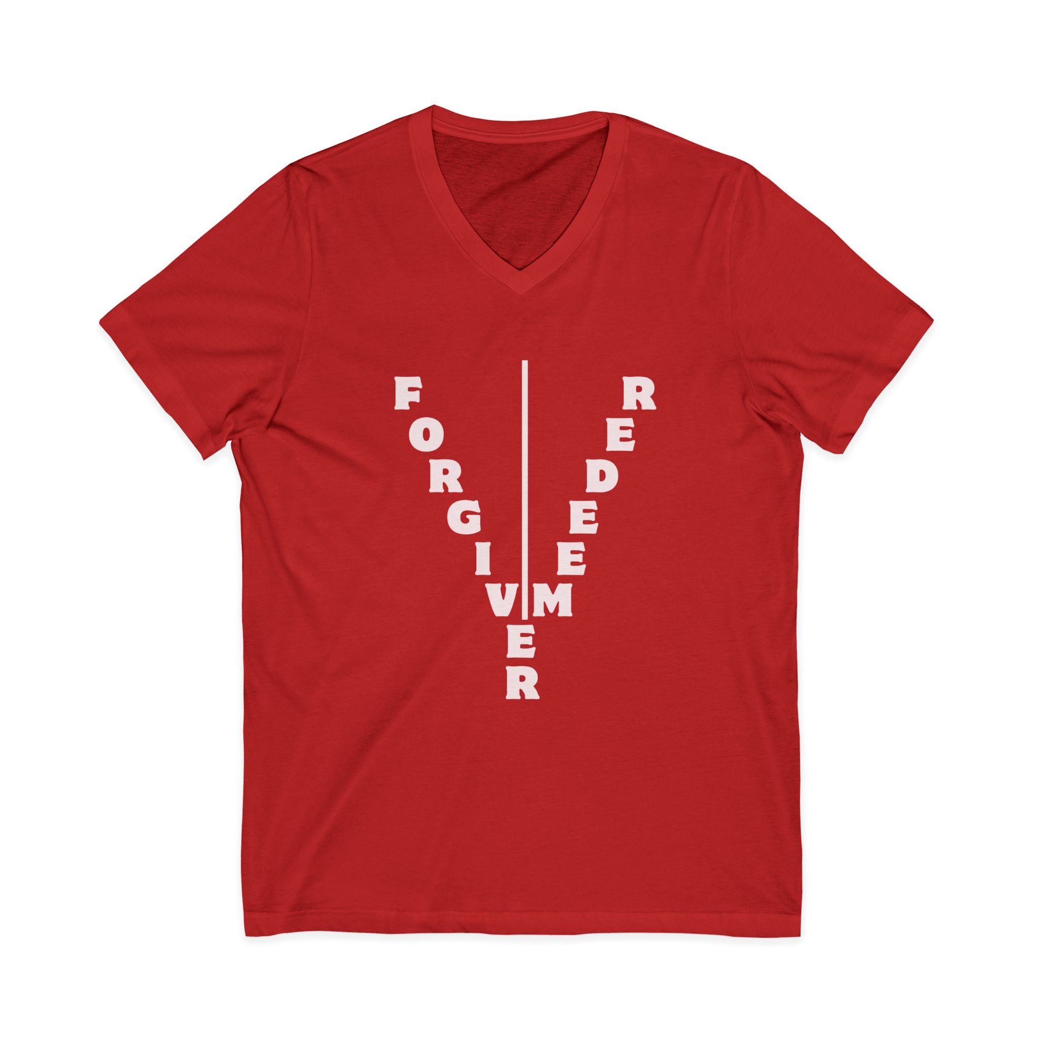 Unisex Jersey Short Sleeve V-Neck Tee